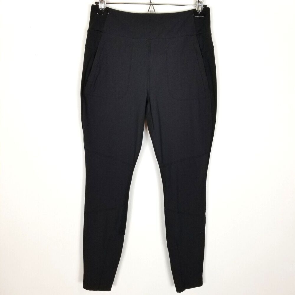 Athleta Women Wander Slim Ankle Pants Size 10 Black Pull On Athletic